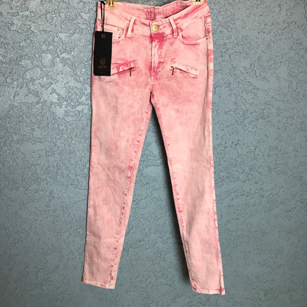 Don't Cry Milan ‘lea’ Pink Wash Skinny Jean NWT
